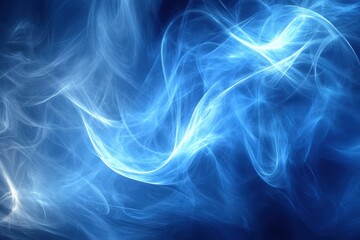 Obraz premium Abstract Blue Swirling Energy Light Design