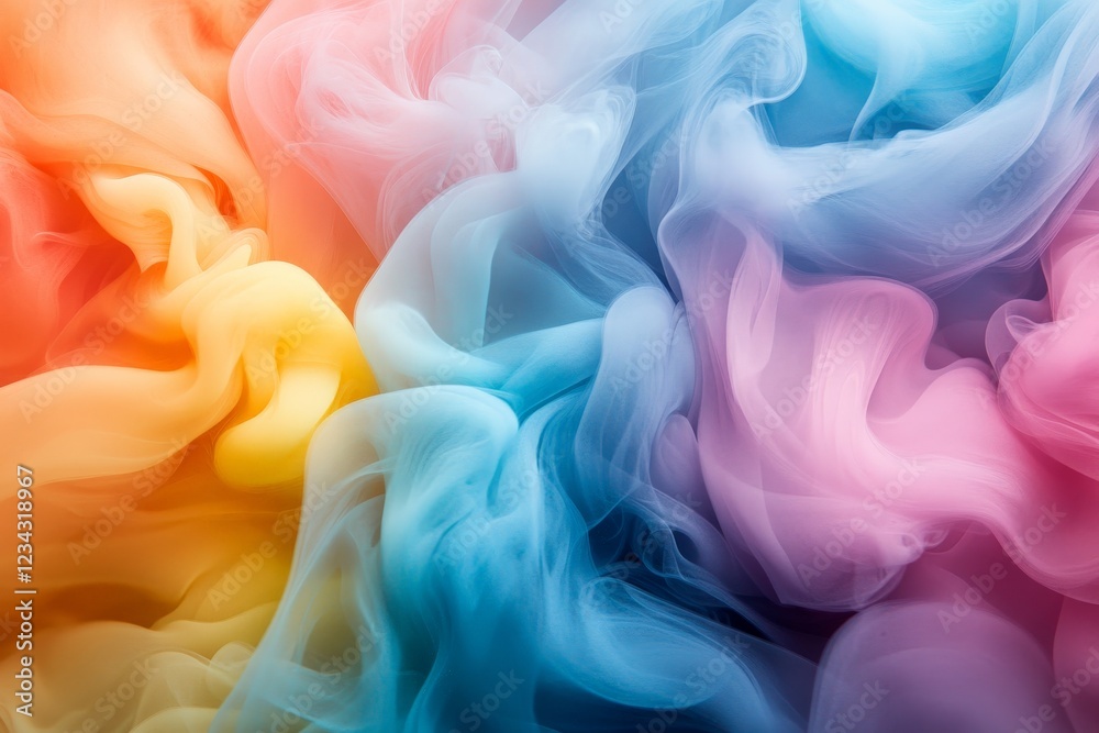Poster vibrant swirls of colored smoke create a dreamlike atmosphere in this abstract composition