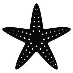 A basic five pointed starfish with small dotted texture, vector style