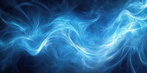 Obraz premium Abstract Blue Energy Swirling Fractal Design