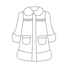 Doodle Clothes Clipart: Cartoon Clothes Clipart: Outline Kawaii Clothes Clipart