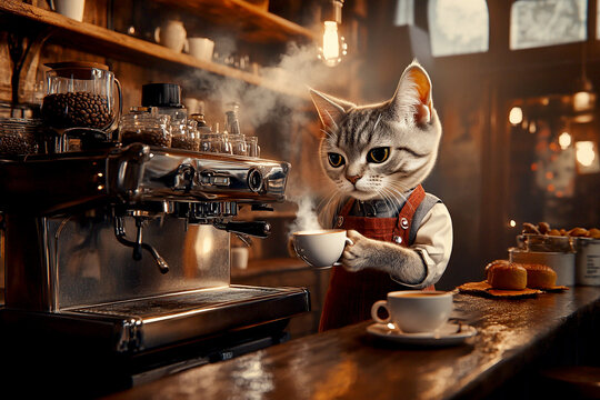 Gato en el café 2