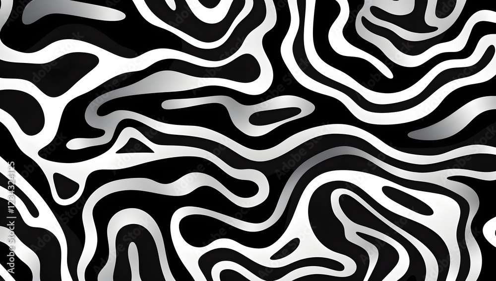 Wall mural black and white abstract background