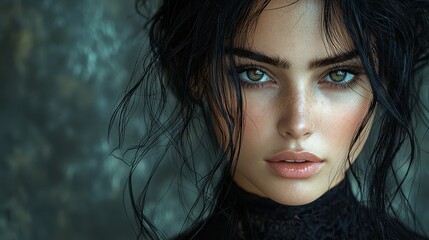 Naklejka premium Portrait of a beautiful woman.