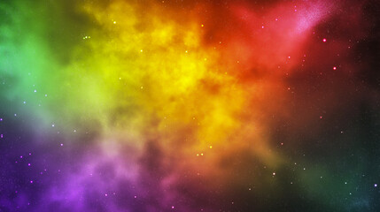 Naklejka premium Abstract blurred background of rainbow sparkling light bulbs: holiday display