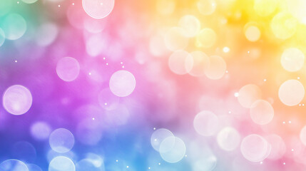 Obraz premium Abstract blurred background of rainbow sparkling light bulbs: holiday display