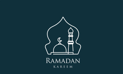 Minimal Mosque logo , Muslim logos, Ramadan logo , Eid logo, praying logo