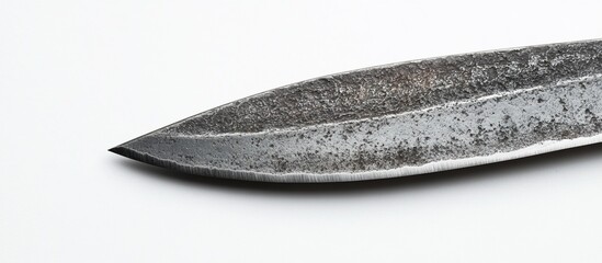 Obraz premium Close-up Rusty Knife Blade, White Background, Studio Shot, Tool Detail