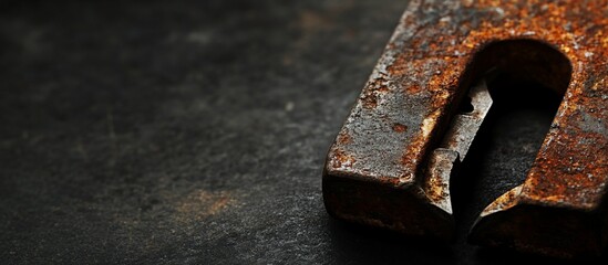 Rusty Padlock Close-up: A Study in Texture and Time