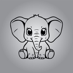 a cute baby elephant