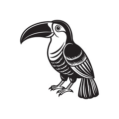 vector illustration of a cartoon bird