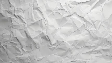 Obraz premium Crumpled White Paper Texture Background for Design, Arts, and Crafts Projects, Perfect for Creative Uses and Print Media Applications