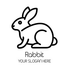 Fototapeta premium Rabbit Logo Icon Vector Design