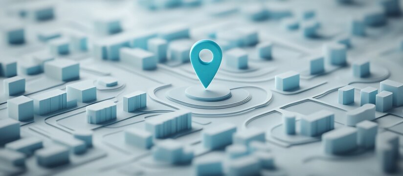 City map locator pin urban navigation