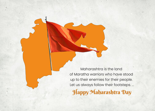 Happy Maharashtra Day with map