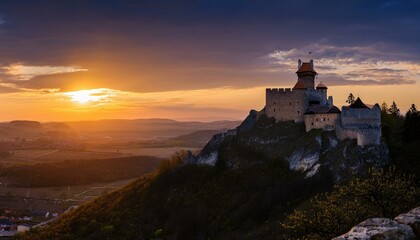 Obraz premium Engage with the past as daylight fades. 