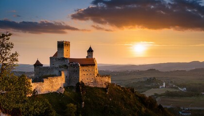 Mystical vibes of castles during sunset hours.  