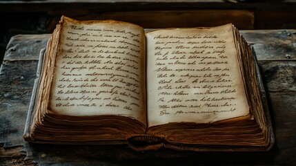 Fototapeta premium Antique Manuscript: A Glimpse into the Past