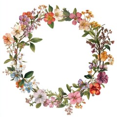 Fototapeta premium Victorian art botanical blossom vibrant.