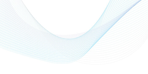 Technology and business wave lines on transparent background. Frequency sound wave, twisted curve lines with blend effect.