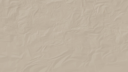 Brown crumpled paper texture. Recycled crumpled and folded craft paper texture as background. Crumpled white paper with copy space for text. 