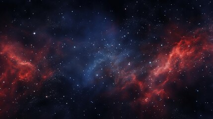 Fototapeta premium Stunning Abstract Texture of Starry Sky with Ethereal Red and Blue Nebulae in Deep Space Displaying Cosmic Wonders and Celestial Patterns