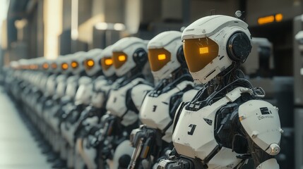 A line of advanced humanoid robots, emphasizing the future of AI, automation, and industrial innovation.