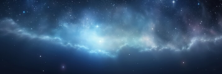 Naklejka premium Abstract Texture of Starry Sky with Celestial Elements and Dreamy Blue Tones, Ideal for Backgrounds and Digital Art Projects