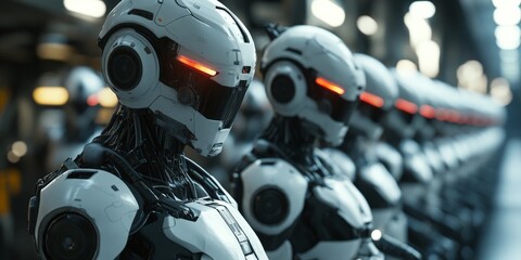 A line of advanced humanoid robots, emphasizing the future of AI, automation, and industrial innovation.