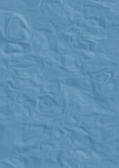 Abstract blue crumpled paper seamless texture. An abstract close-up of blue crumpled and creased paper texture background. 