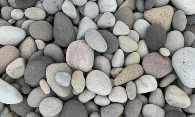 Stones from the black sanded beaches of Taranaki, New Zealand.