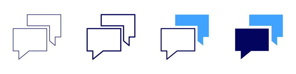 Fototapeta premium Messages icon in 4 different styles. Thin Line, Line, Bold, and Bold Line. Duotone style. Editable stroke