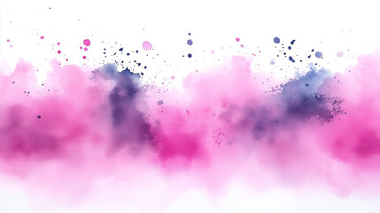 Vivid Watercolor Splattered Background in Pink and Purple Tones