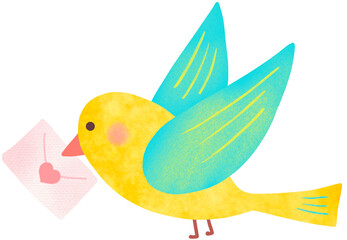 bird with flower