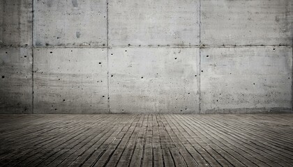 Fototapeta premium 灰色のコンクリートの背景素材。コピースペースあり。AIで生成 
