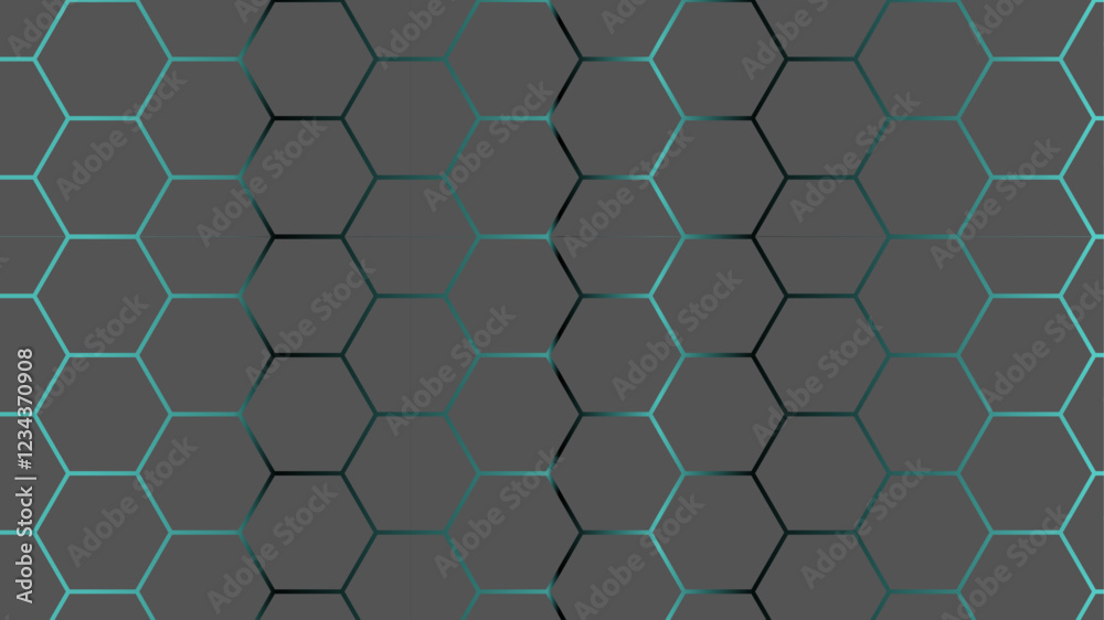Poster abstract honeycomb pattern hexagonal background. blue hexagon honeycomb outline art for design eleme