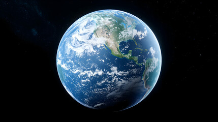 Fototapeta premium Earth, space view, clouds, continents, nighttime background, environmental use