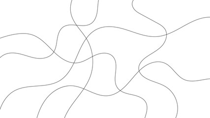 Abstract random line scribble chaotic pattern. Decorative random scribble pattern with tangled curved lines. Abstract wavy linear background outlines random chaotic lines vector illustration.