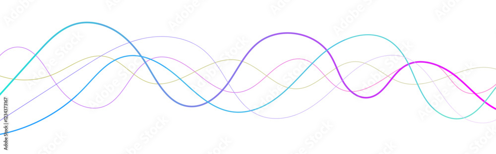 Poster dynamic gradient colorful flowing wave design element. abstract wavy lines gradient vector line blen