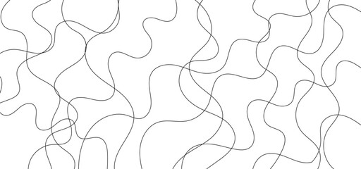 Abstract random line scribble chaotic pattern. Decorative random scribble pattern with tangled curved lines. Abstract wavy linear background outlines random chaotic lines vector illustration.