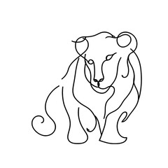 Fototapeta premium lion isolated