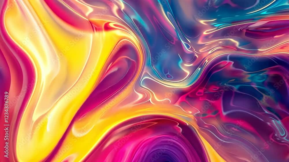 Poster this captivating abstract animation features swirling colors and fluid shapes that blend seamlessly,