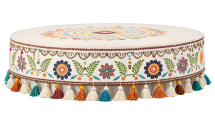 Boho art podium isolated on Transparent background
