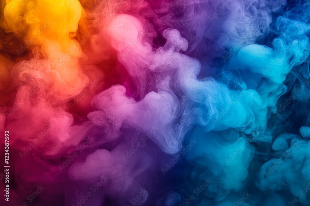 Aufkleber colorful abstract smoke swirls create a dynamic visual experience in vibrant hues showcasing artisti