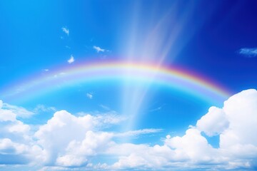 Fototapeta premium Photo of atmosphere rainbow sky backgrounds.
