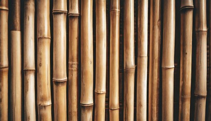 Naklejka premium A captivating shot of bamboo sticks arranged in a grid, forming a visually pleasing background