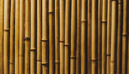 Naklejka premium A captivating shot of bamboo sticks arranged in a grid, forming a visually pleasing background