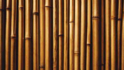 Naklejka premium A captivating shot of bamboo sticks arranged in a grid, forming a visually pleasing background