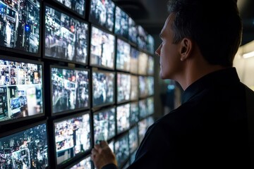 Fototapeta premium Watching CCTV Surveillance Devices