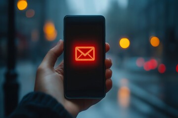 Fototapeta premium Scam Message. Email Text Mistake Fail